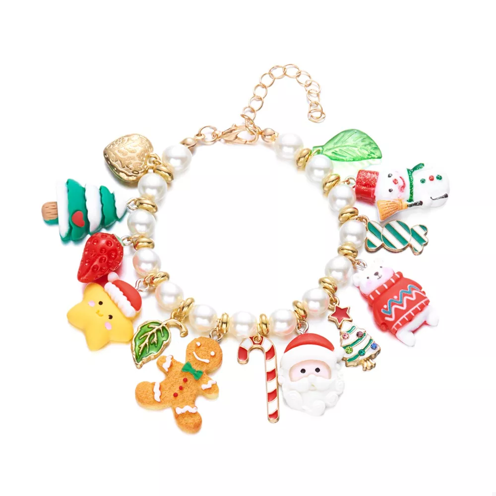 Christmas Charm Pearl Bracelet, image 7