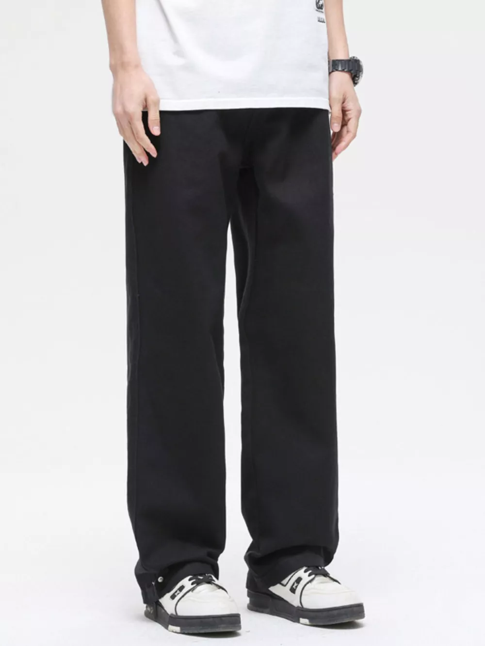 Men's Full Size Washed Wide Leg Jeans Plus Size, image 4