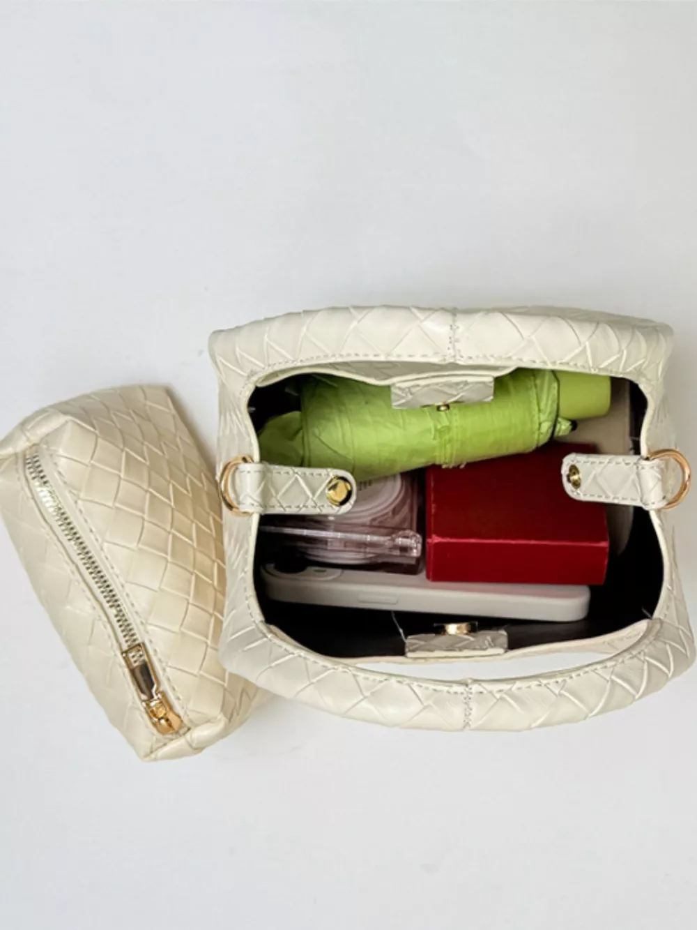 Woven Leather Crossbody Bag, image 5