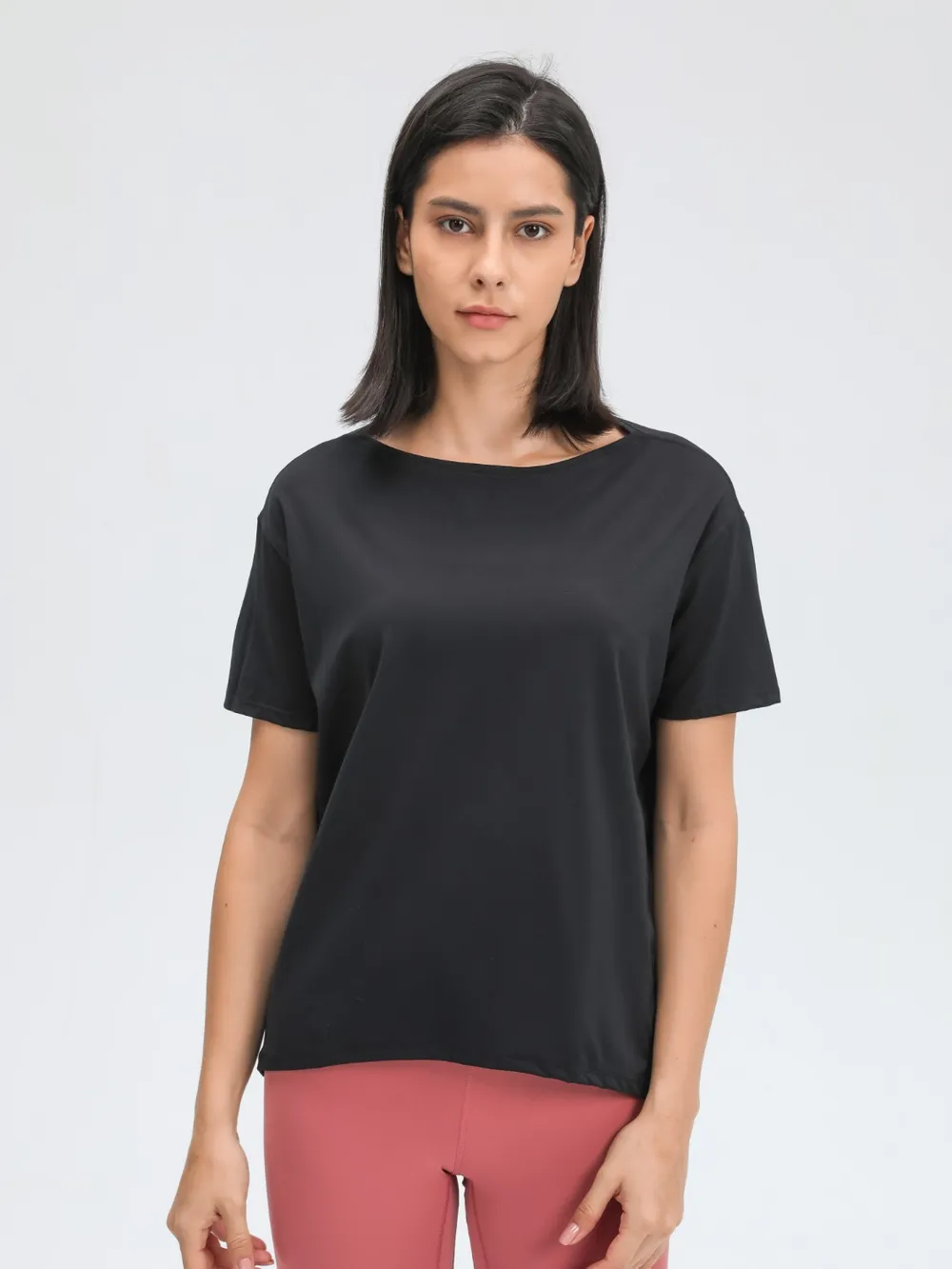 Round Neck Short Sleeve Active T-Shirt