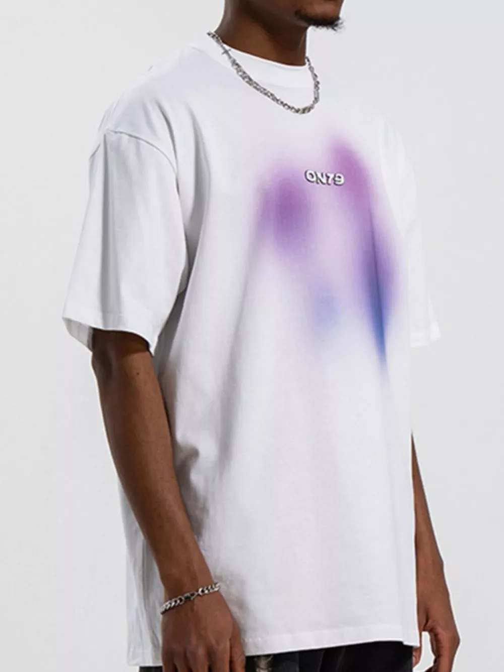 Men's Contrast Round Neck Short Sleeve T-Shirt, image 3