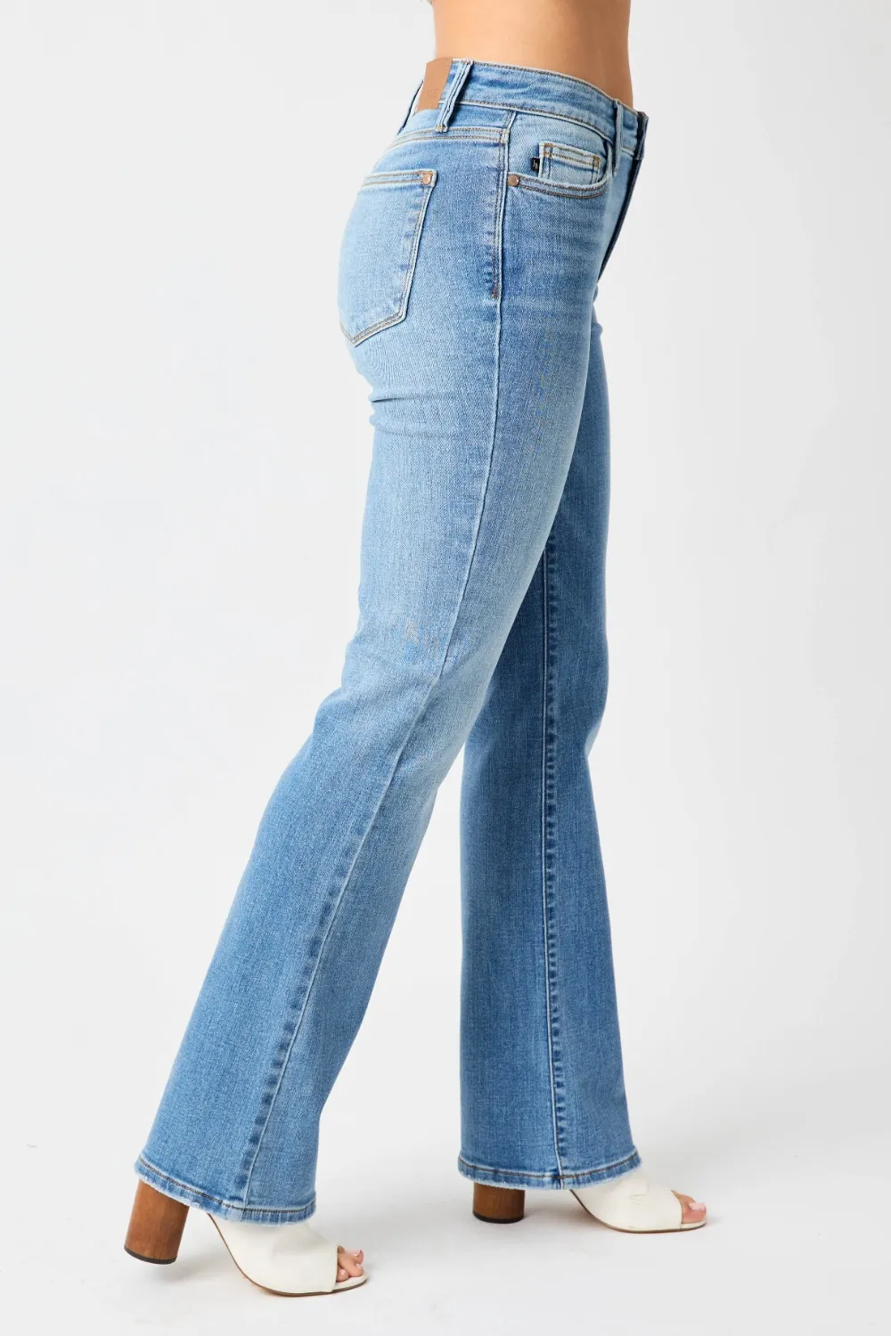 Full Size Mid-Rise Waist Straight Jeans, image 2