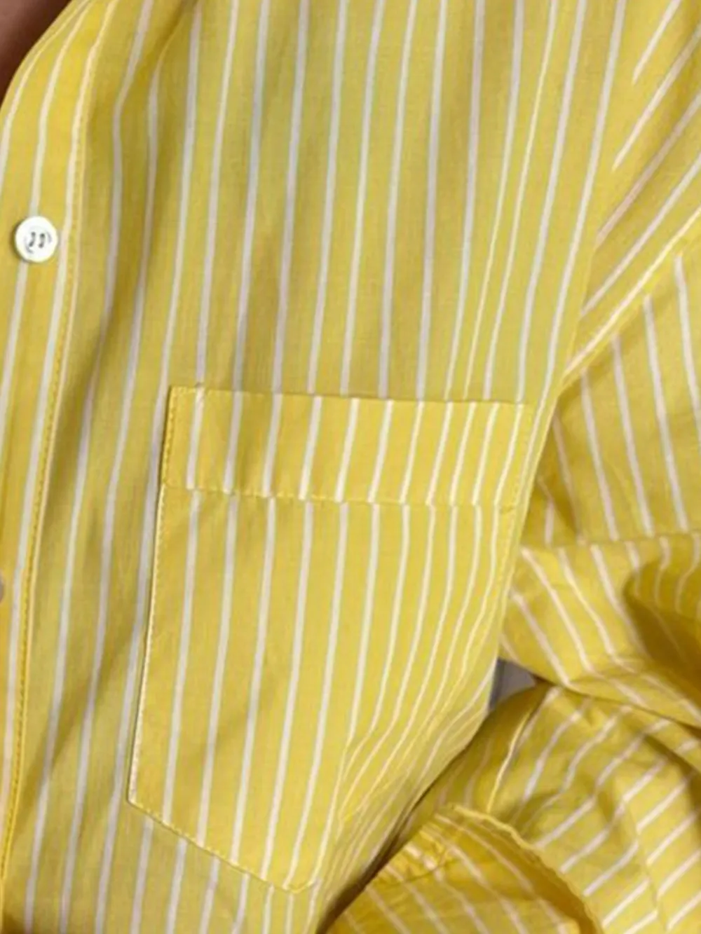 Striped Collared Neck Long Sleeve Shirt, image 5