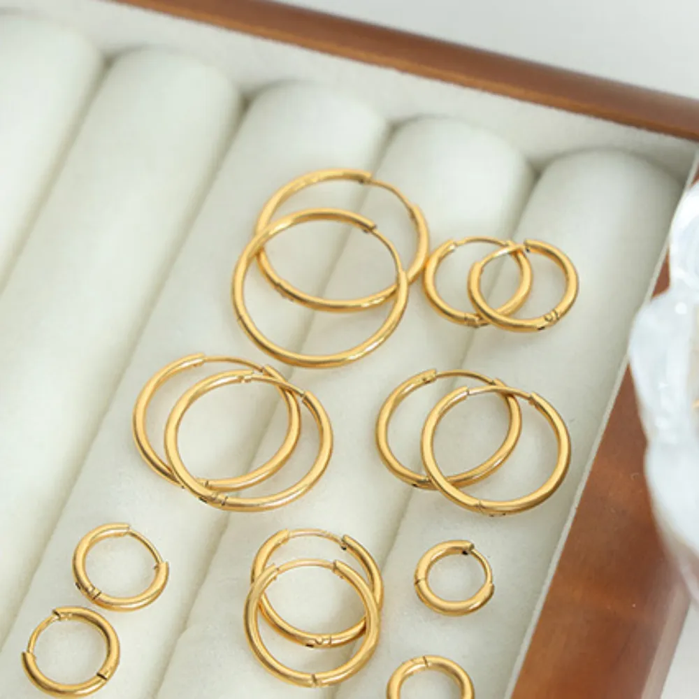 18K Gold-Plated Huggie Earrings, image 8