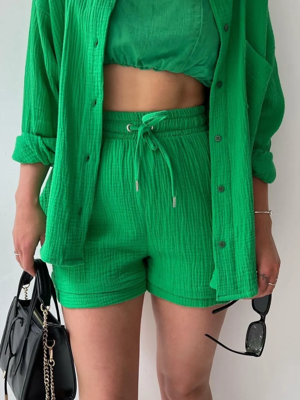 Button Up Shirt and Shorts Set, image 3