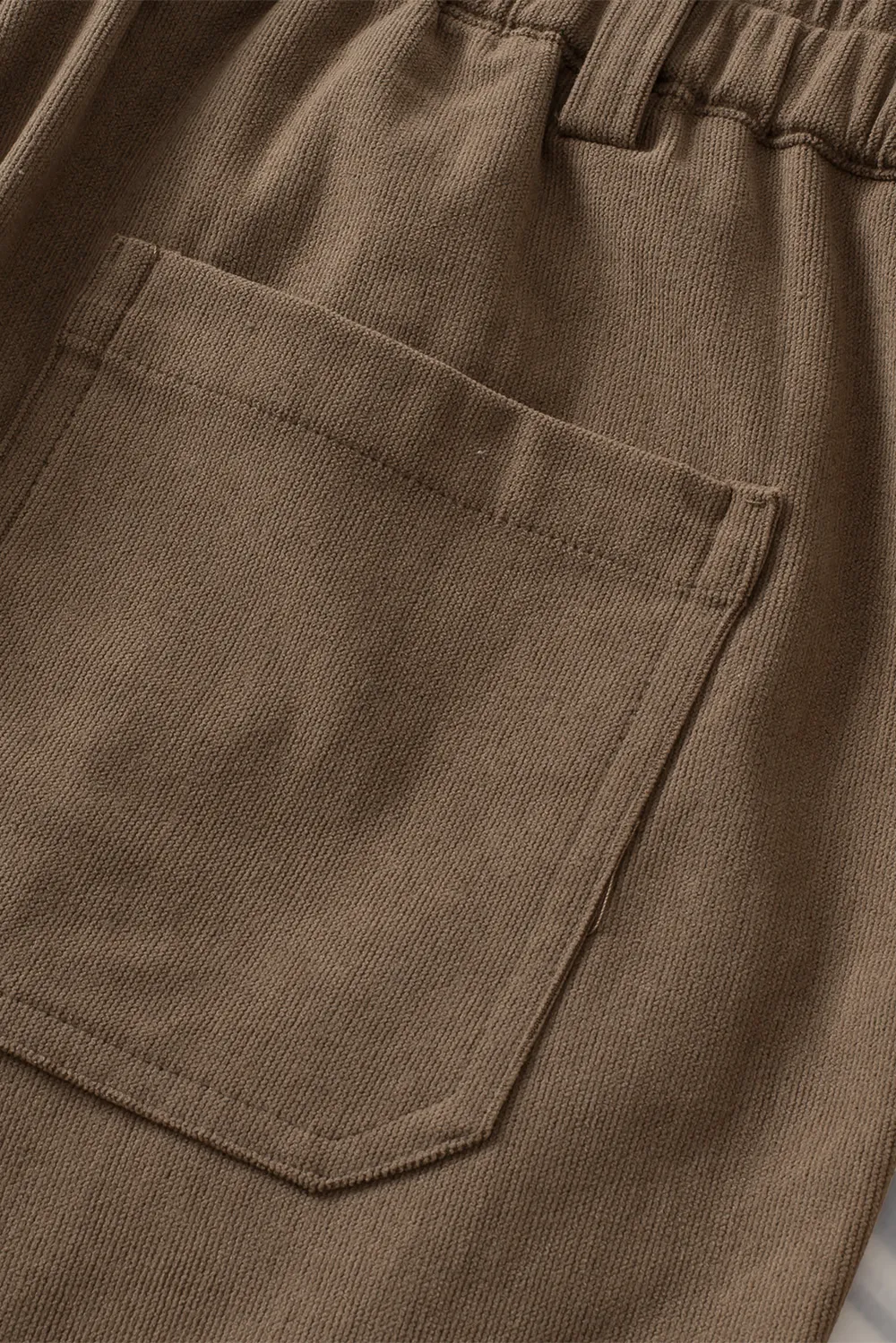 Half Elastic Waist Straight Pants, image 2