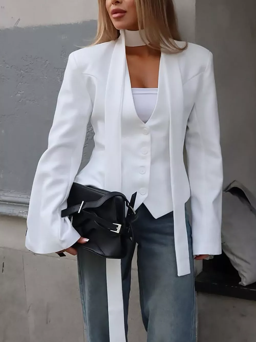 Button Up Long Sleeve Blazer, image 9