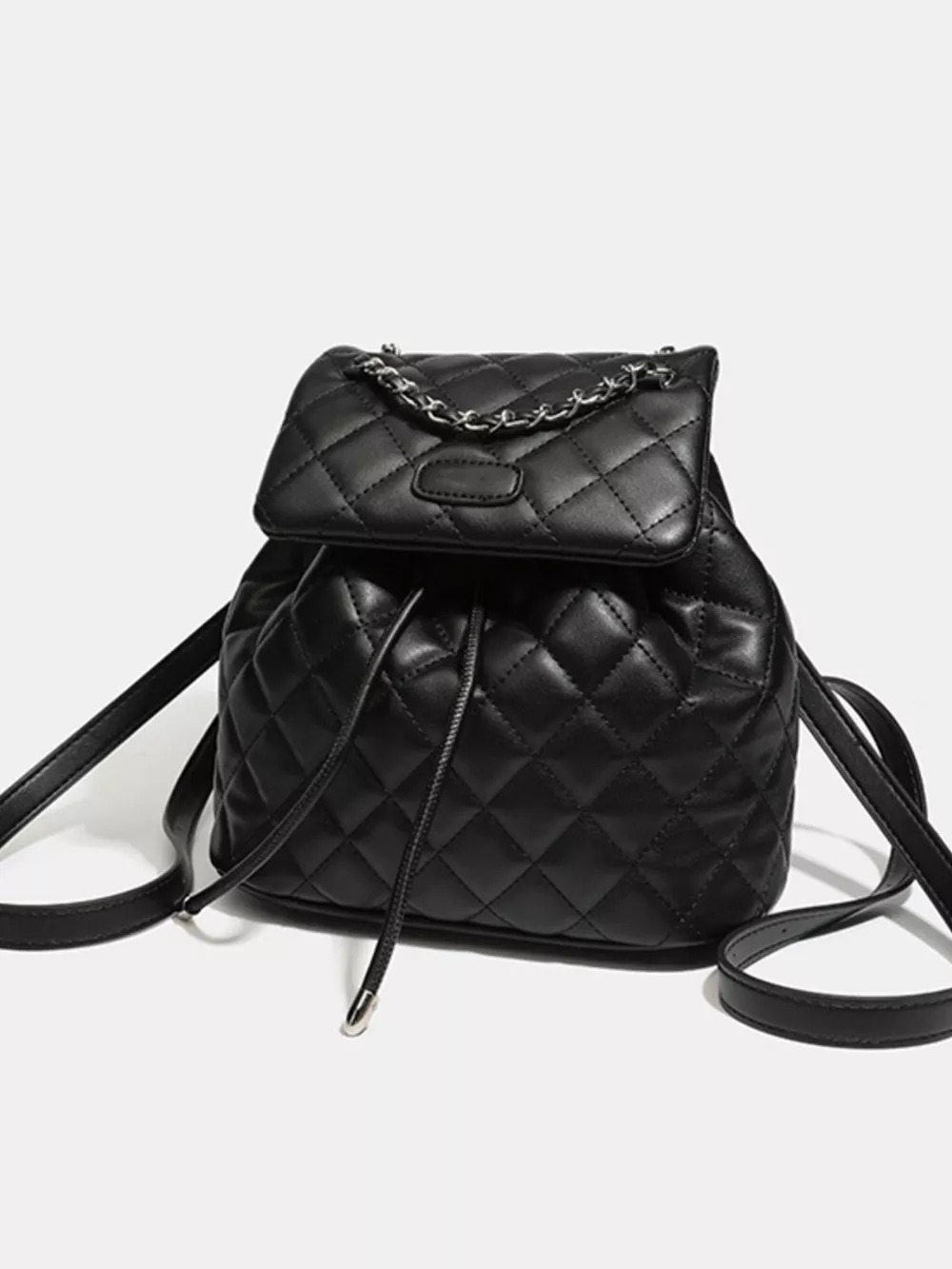 Quilted Chain Flap Backpack Bag, image 5