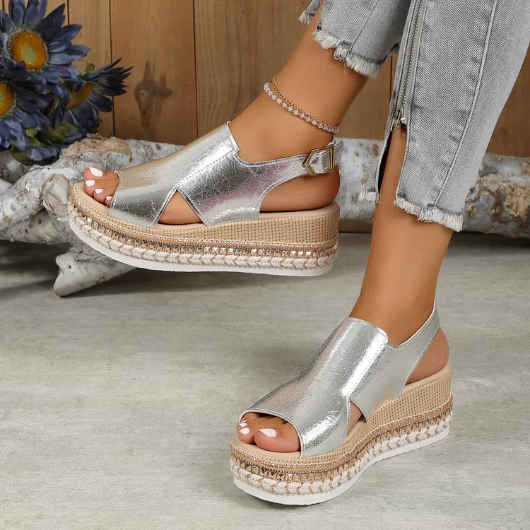 Open Toe Wedge Sandals, image 4