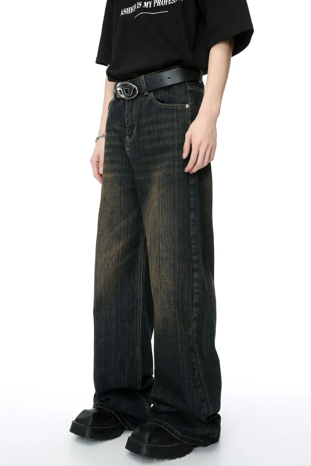 Hight Rise Wide Leg Jeans, image 3