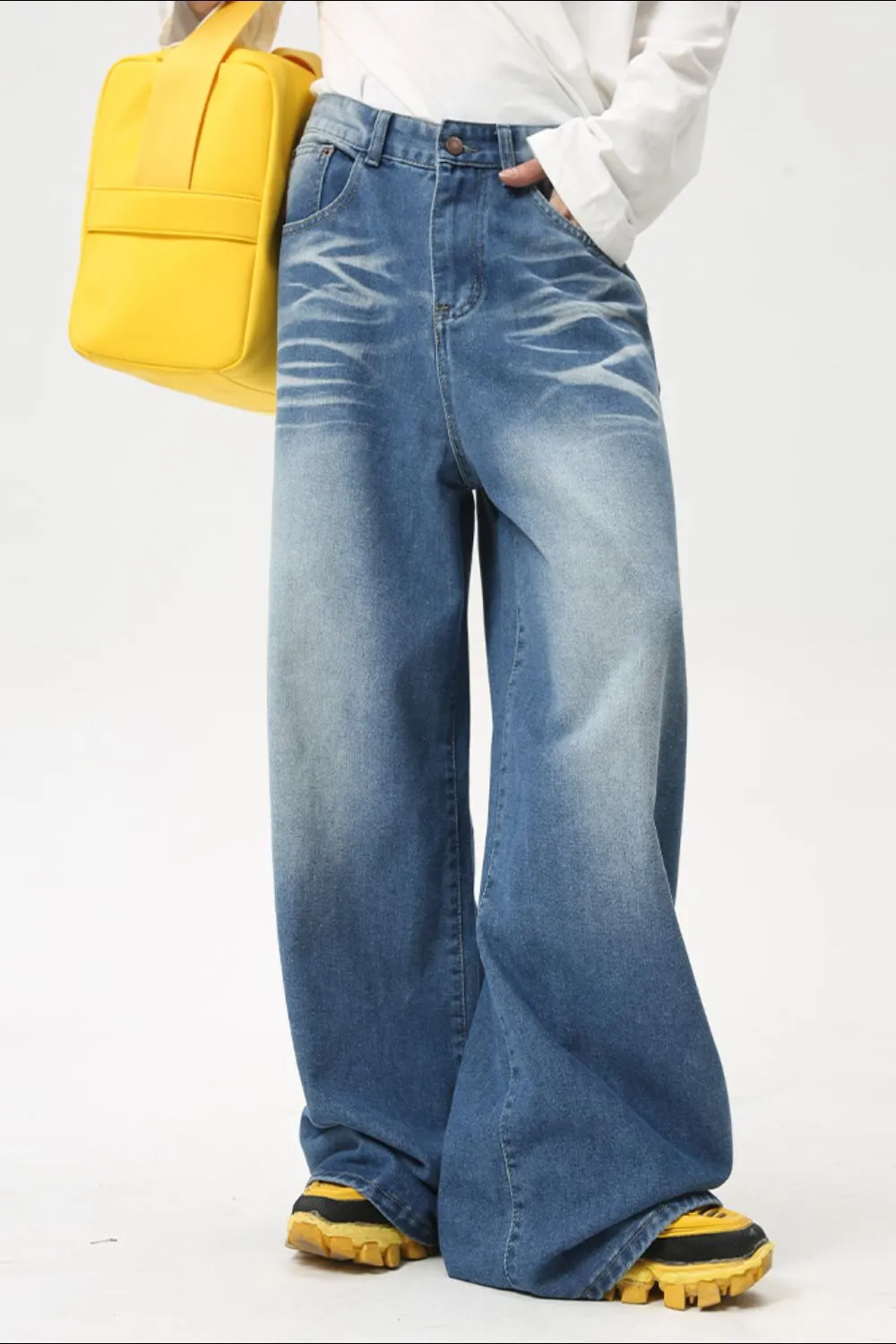 Wide Leg Jeans with Pockets, image 3