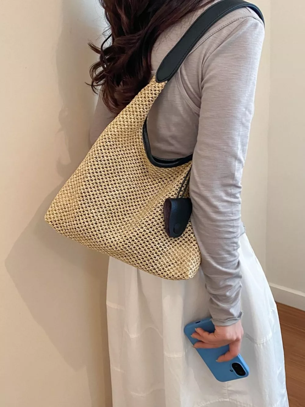 Straw Woven Shoulder Bag, image 4