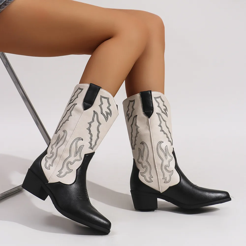 Point Toe Block Heels Boots, image 3