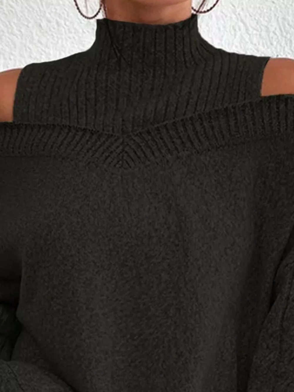Cold Shoulder Turtleneck Sweater, image 2