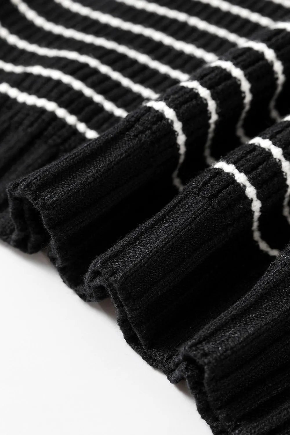 Stripe Turn-Down Johnny Collar Sweater Vest, image 4