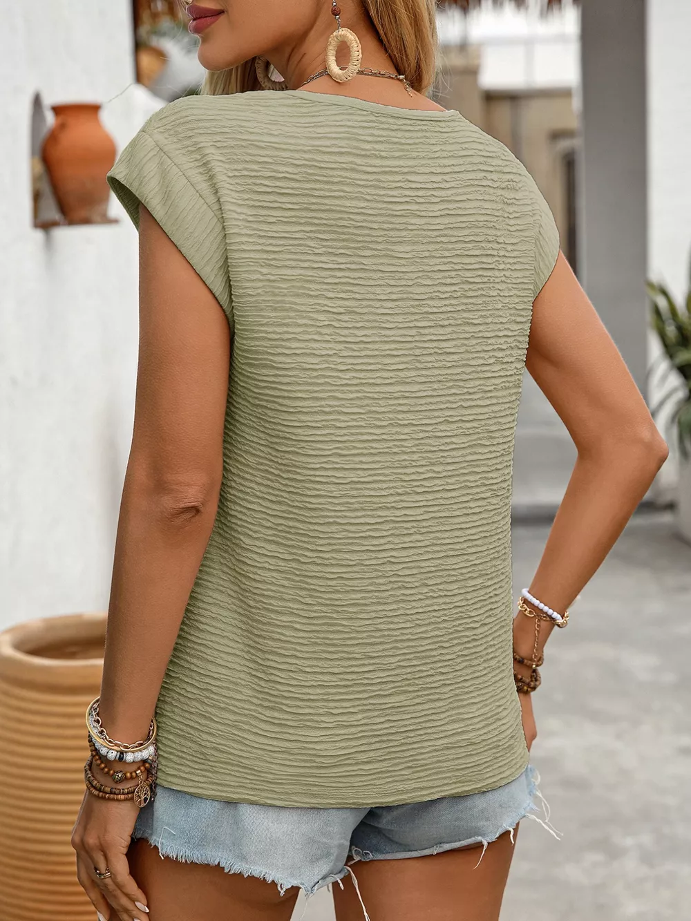 Asymmetrical Short Sleeve Top, image 3