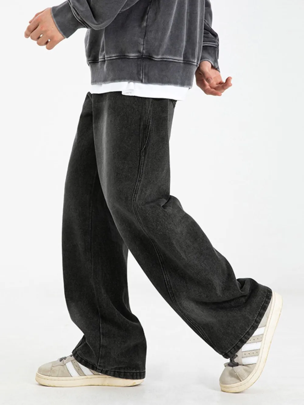 Men's Plus Size Wide Leg Jeans