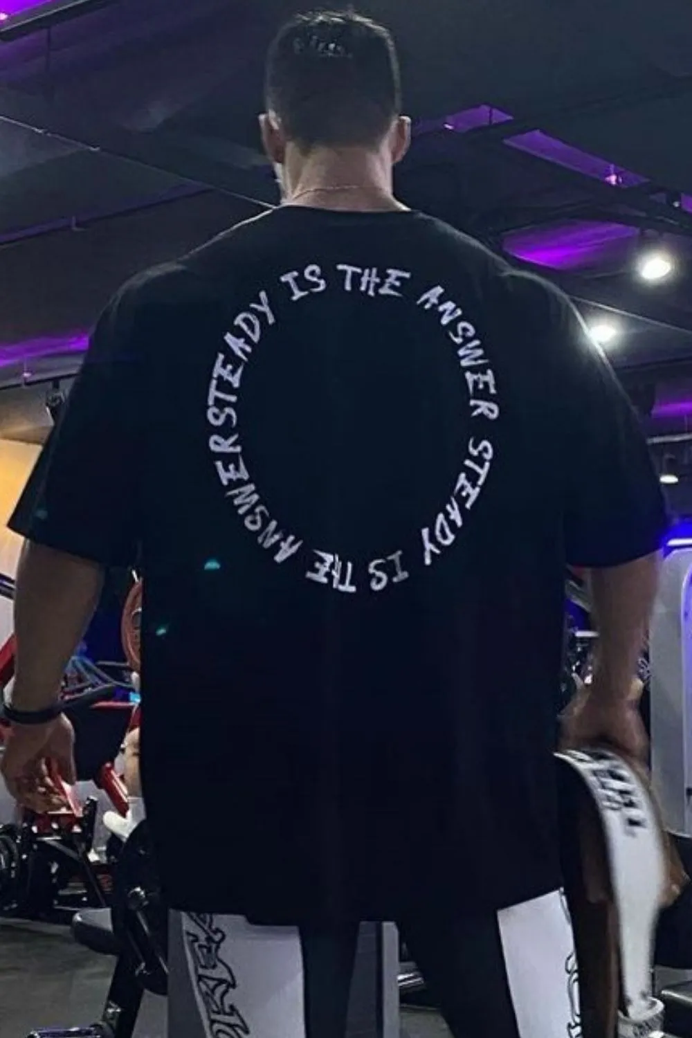 Men's Plus Size Letter Round Neck Half Sleeve T-Shirt