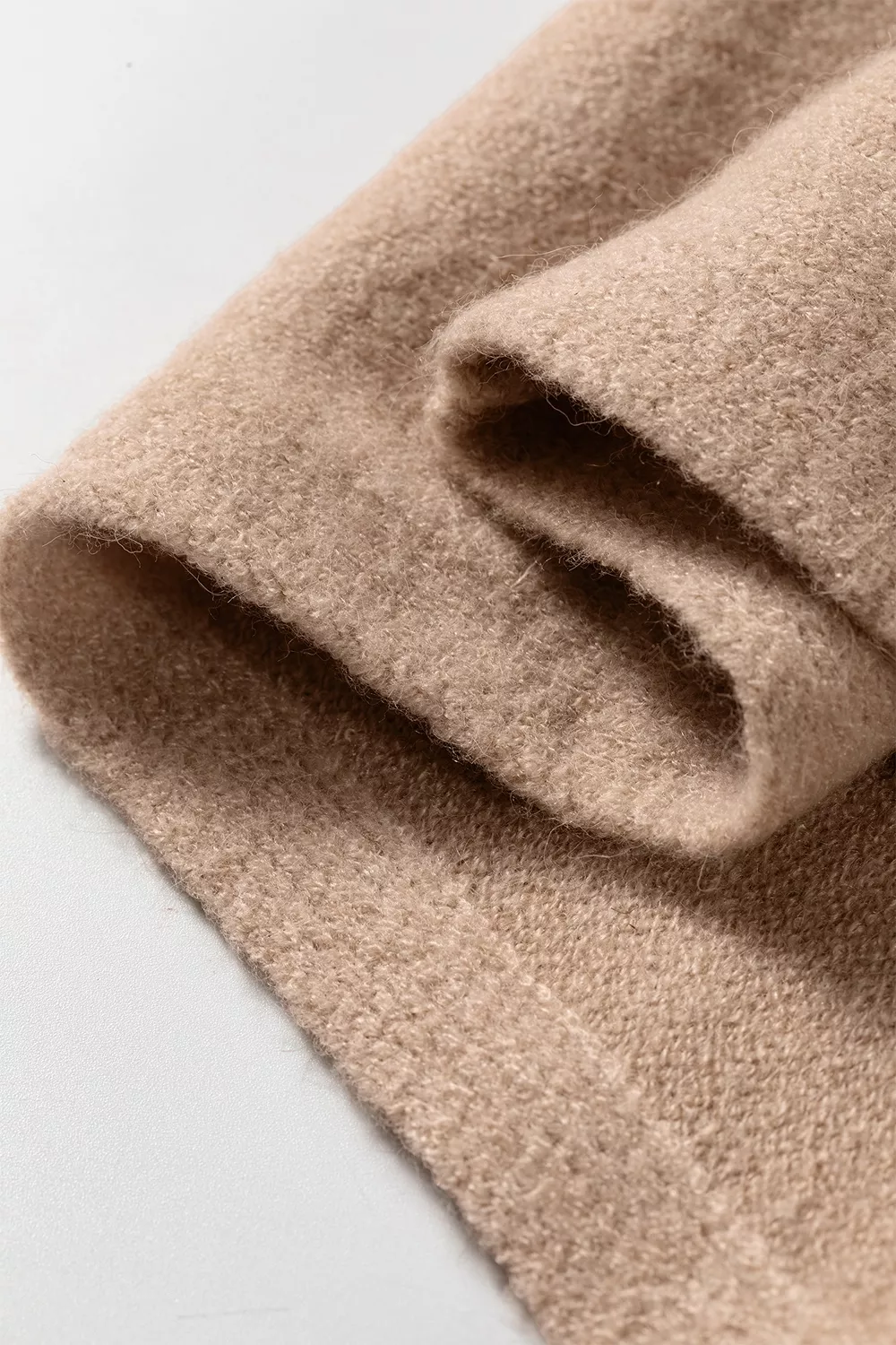 Ribbed Trim High Neck Short Sleeve Casual Sweater, image 9