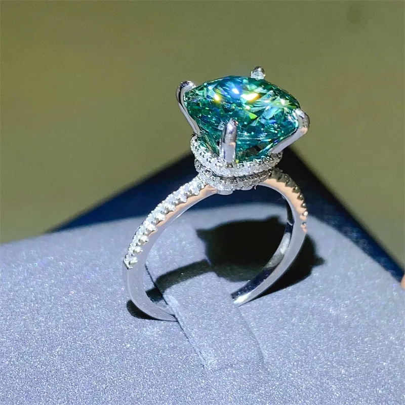 5 Carat Moissanite Zircon 925 Sterling Silver Ring, image 6
