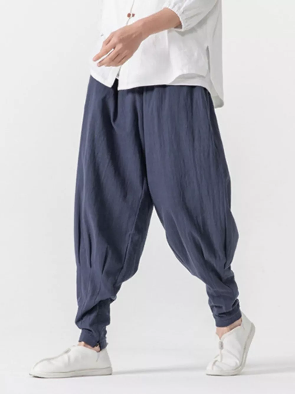 Men's Plus Size Loose Fit Harem Pants, image 9