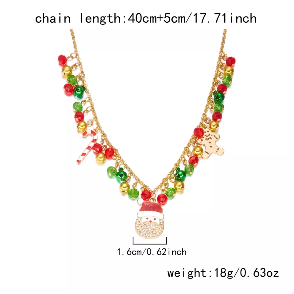 18K Gold-Plated Christmas Charm Necklace, image 7