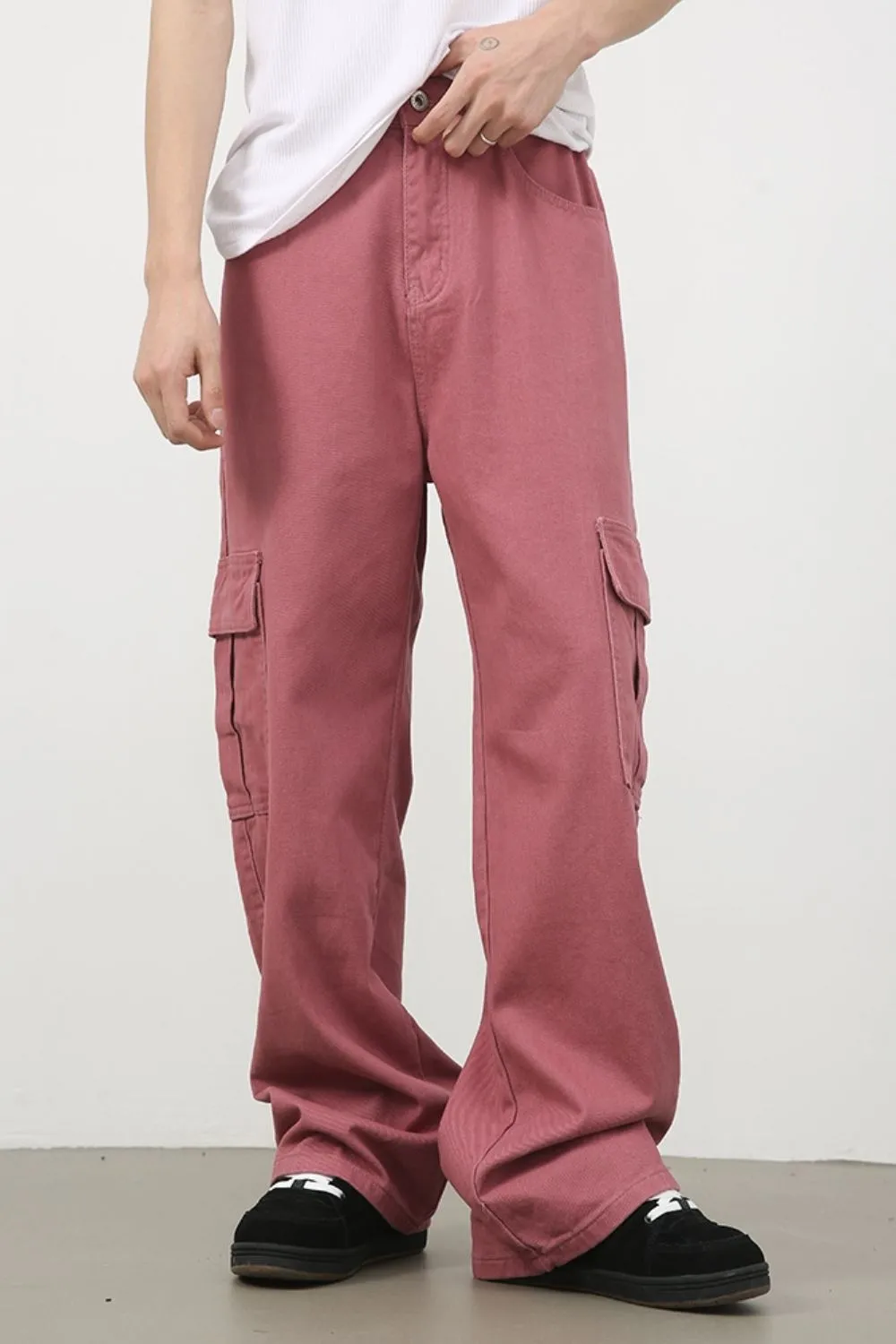 Men's Mid Rise Jeans with Cargo Pockets, image 3