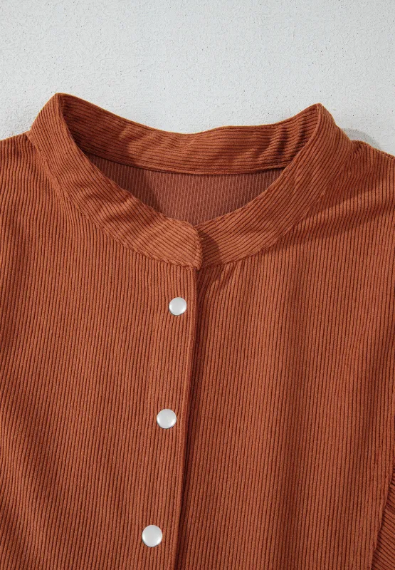 Corduroy Quarter Snap Three-Quarter Sleeve Dress, image 7