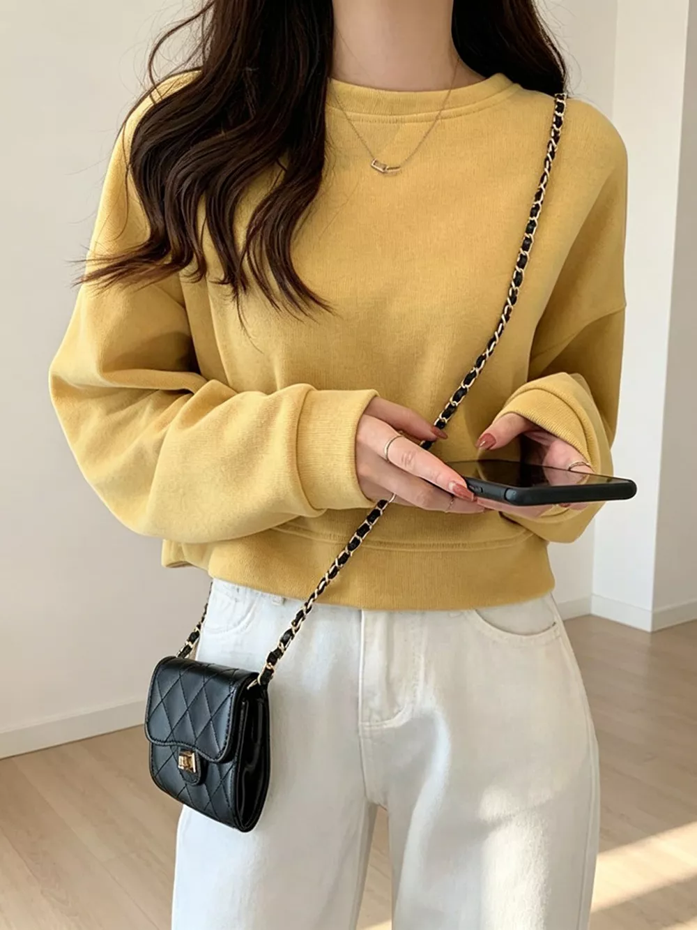 Crew Neck  Drop Shoulder Sweatshirt, image 11