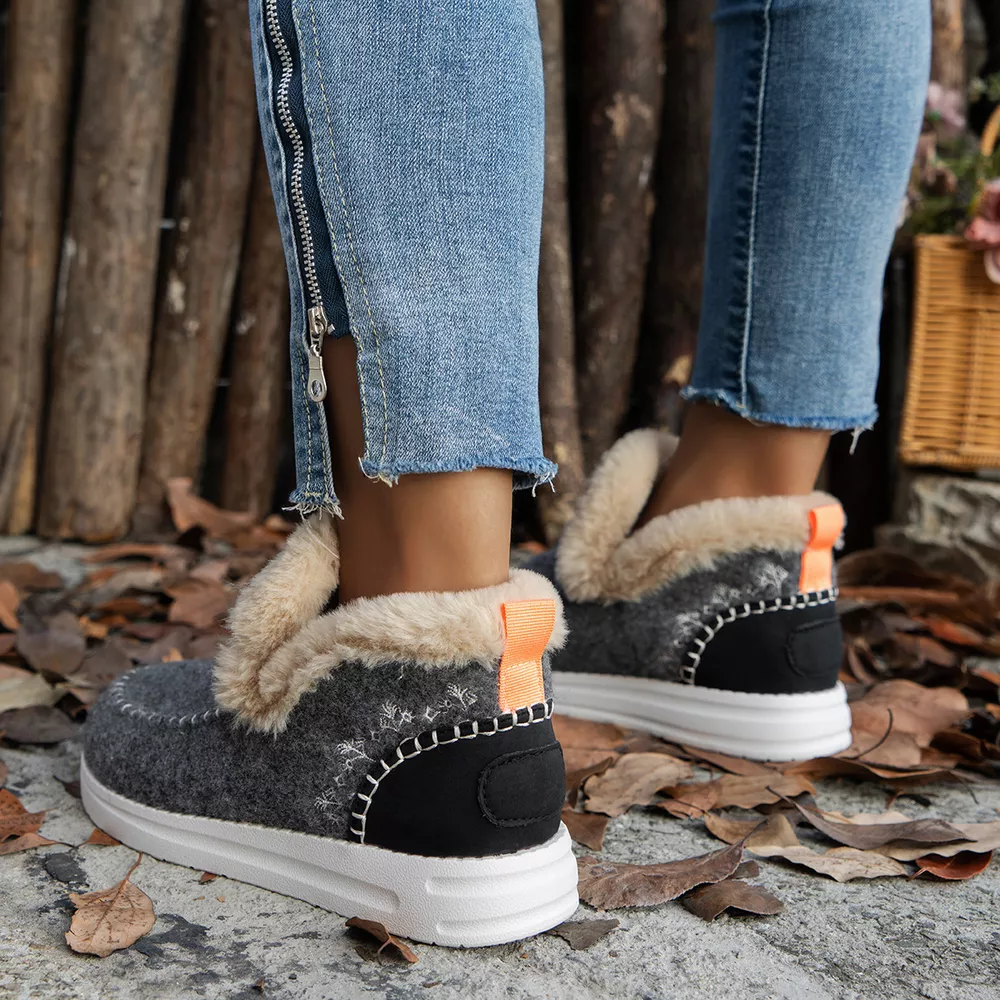 Cozy Fur-Trimmed Slip-Ons, image 9