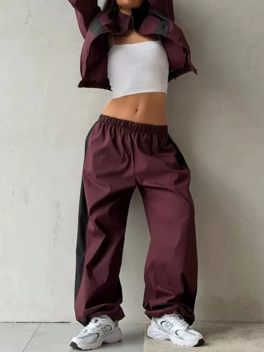 Color Block Zip Up Outerwear and Pants Set, image 19