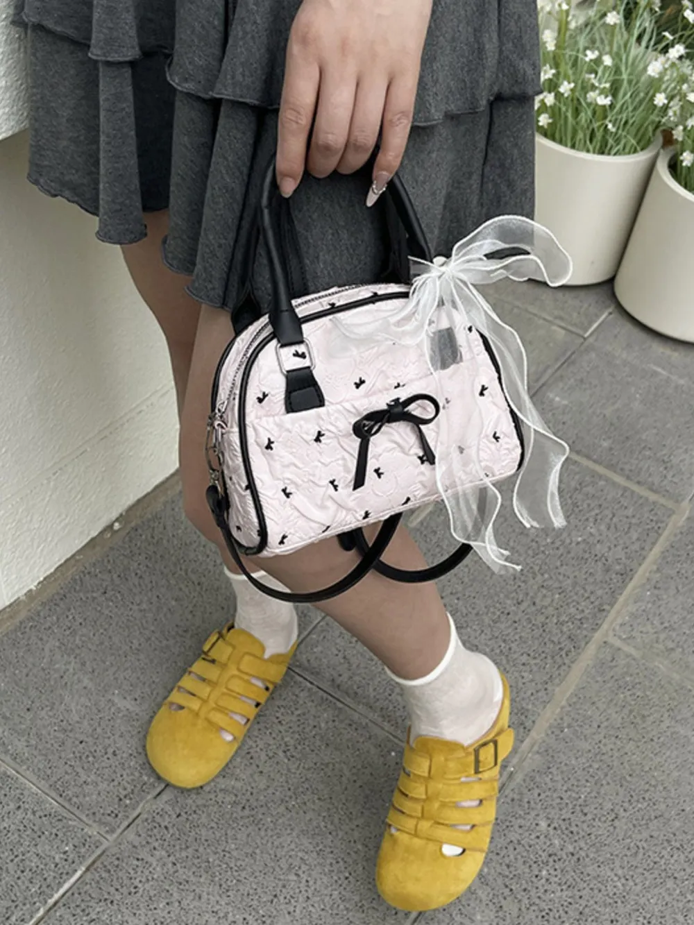 Ruched Bow Crossbody Bag, image 4