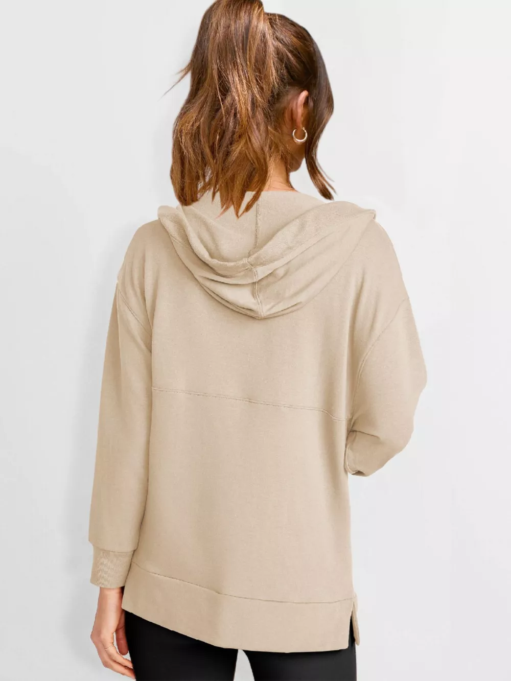 Drawstring Kangaroo Pocket Long Sleeve Hoodie, image 19