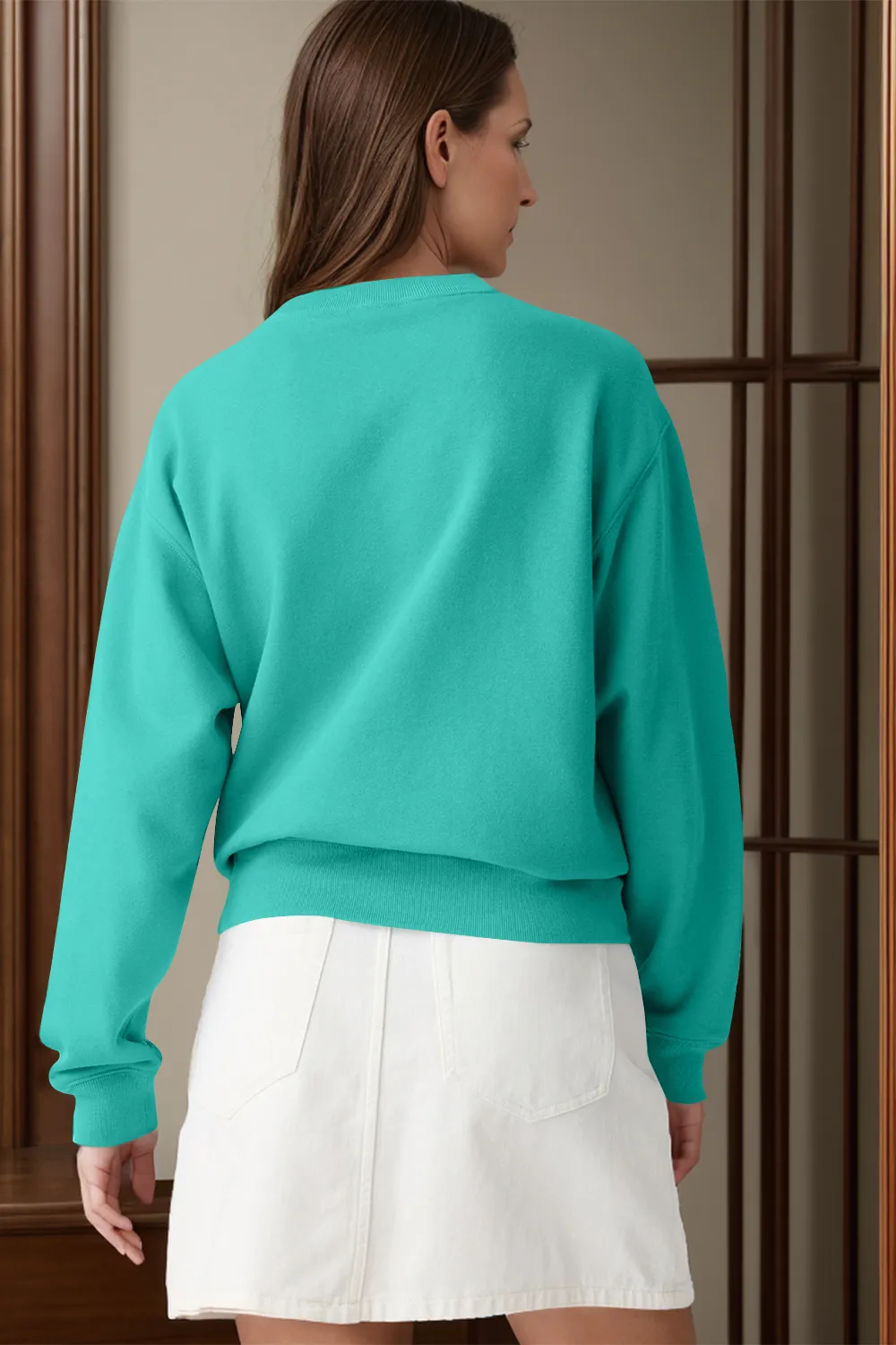 Round Neck Long Sleeve Sweatshirt, image 4