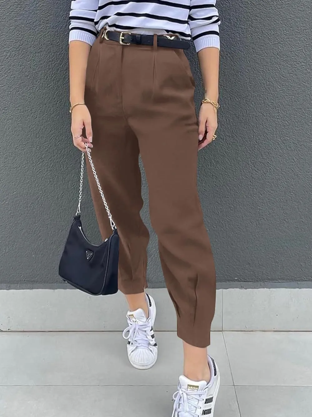 High Waist Cropped Pants, image 3