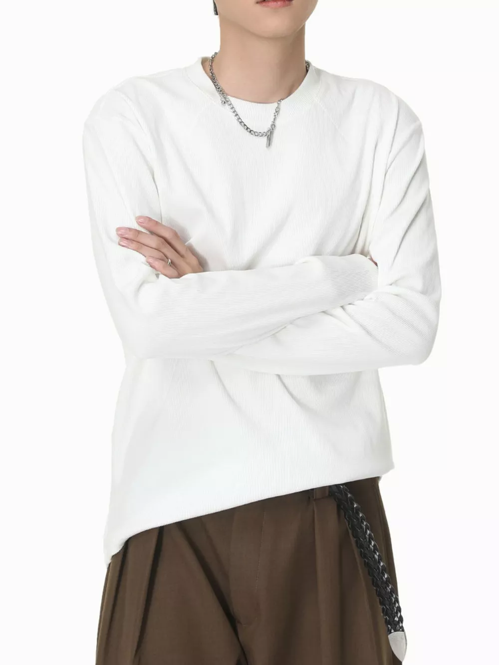Men's Long-Sleeve Crew Neck T-Shirt, image 16