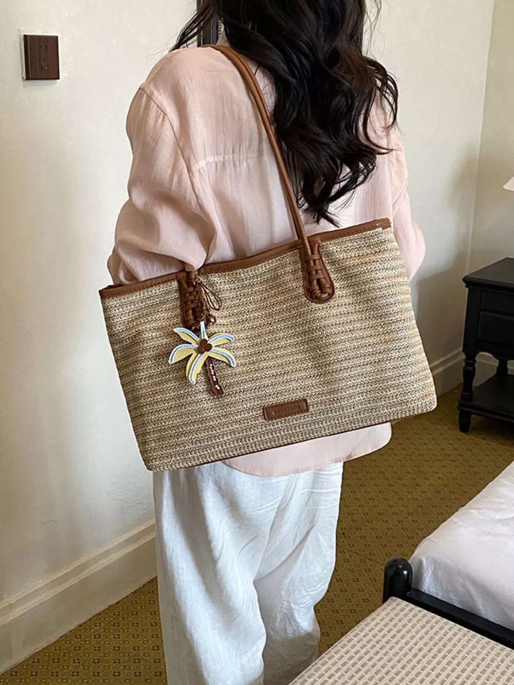 Straw Woven Shoulder Bag, image 10