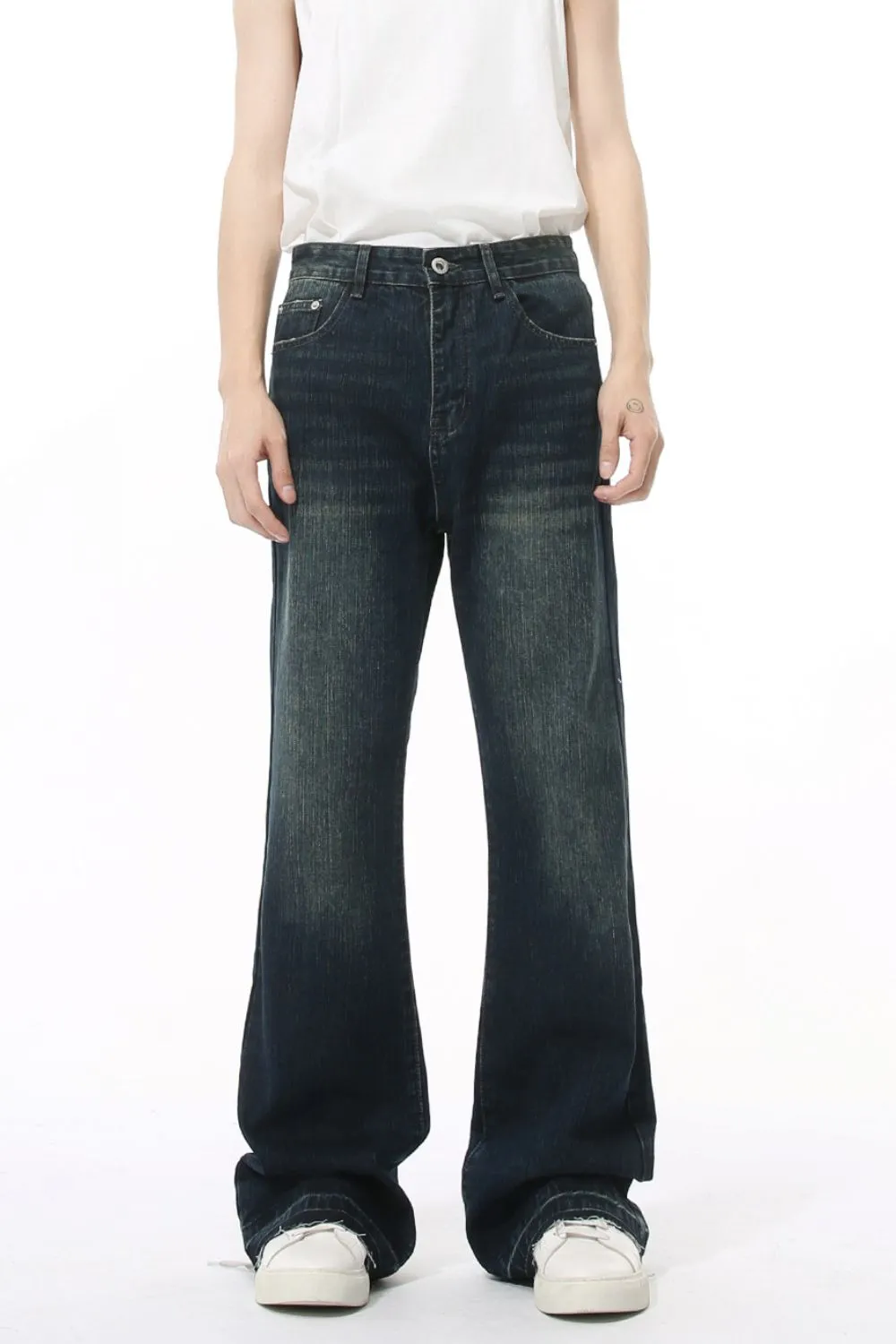 Raw Hem Jeans with Pockets, image 2