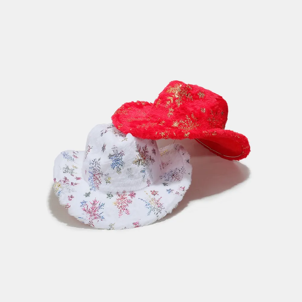 Fuzzy Snowflakes Polyester Hat, image 8