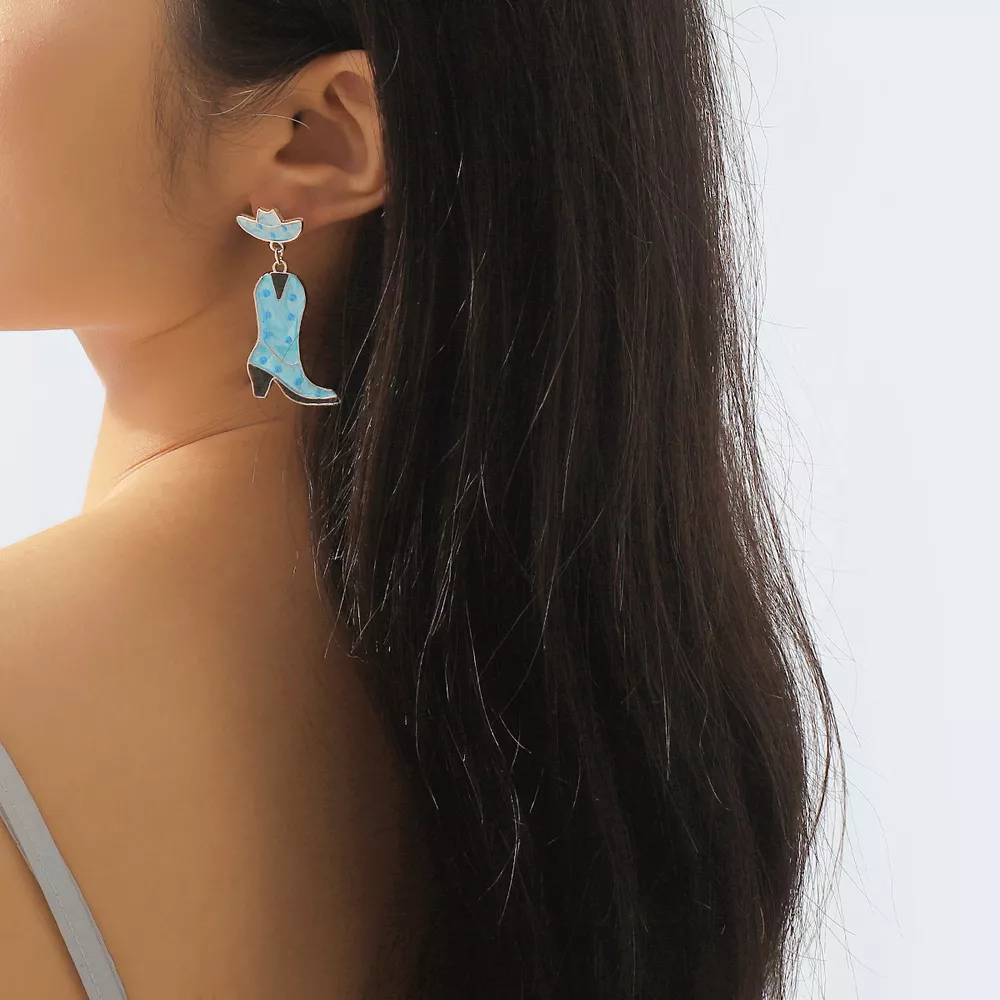 Cowboy Boot Dangle Earrings, image 8