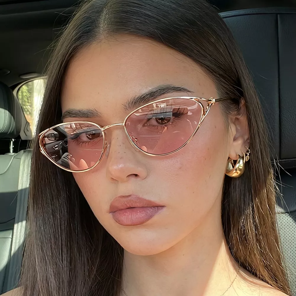 Gold-Rimmed Cat-Eye Sunglasses, image 2