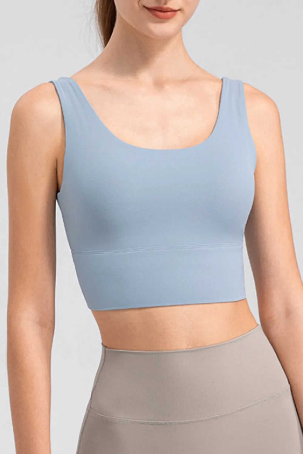 Scoop Neck Wide Strap Active Tank, image 32