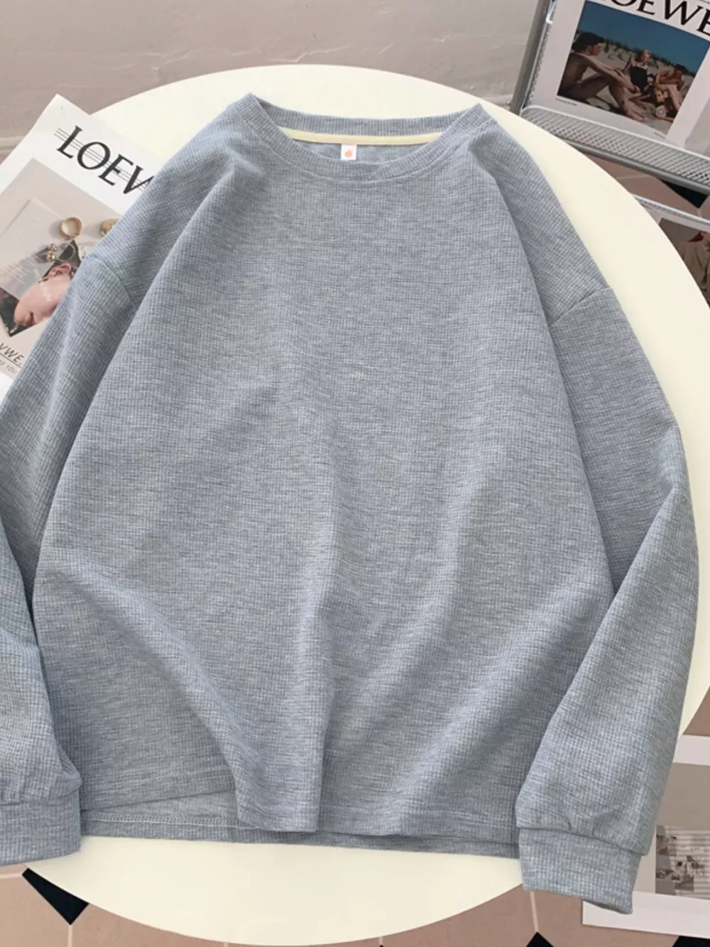 Crew Neck Long Sleeve Sweatshirt, image 10