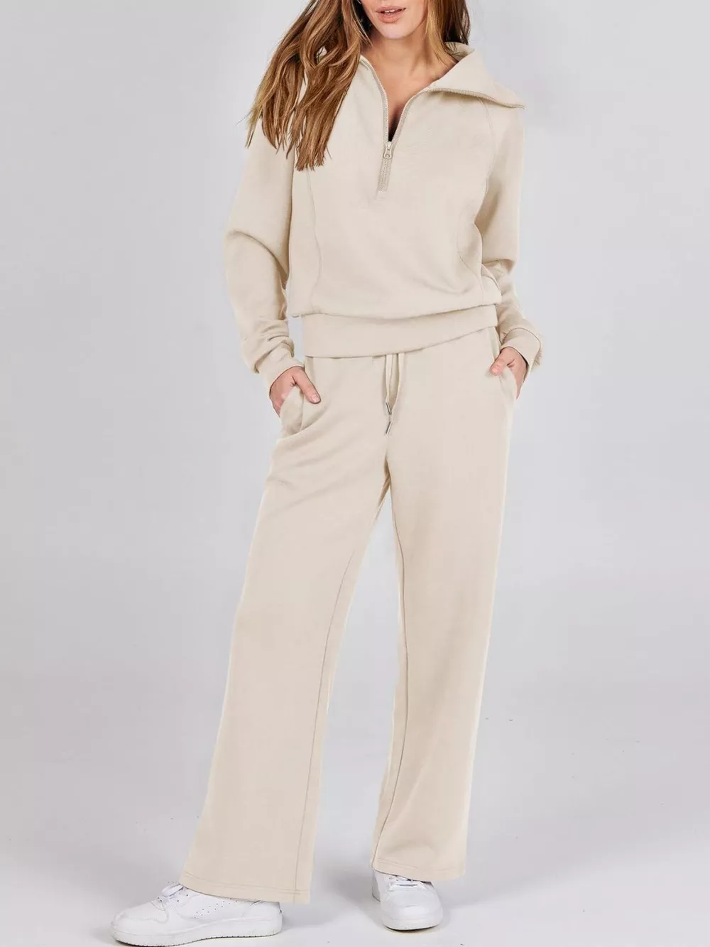 Half Zip Sweatshirt and Pants Set, image 2