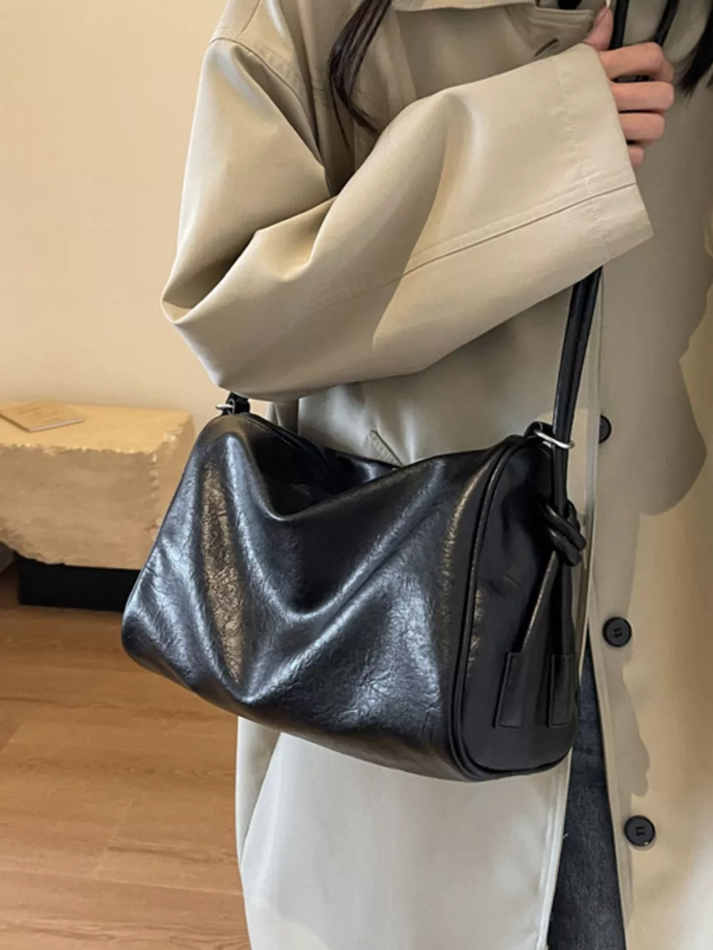 Vintage Style Leather Crossbody Bag, image 2