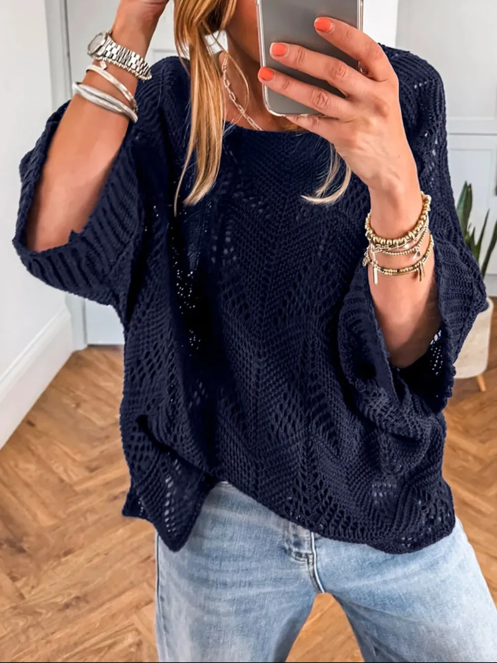 Crochet Long Sleeve Sweater