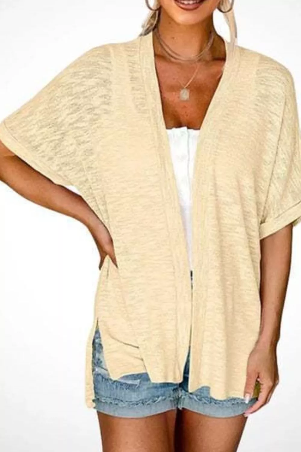 Side Sit Open Front Cardigan, image 8