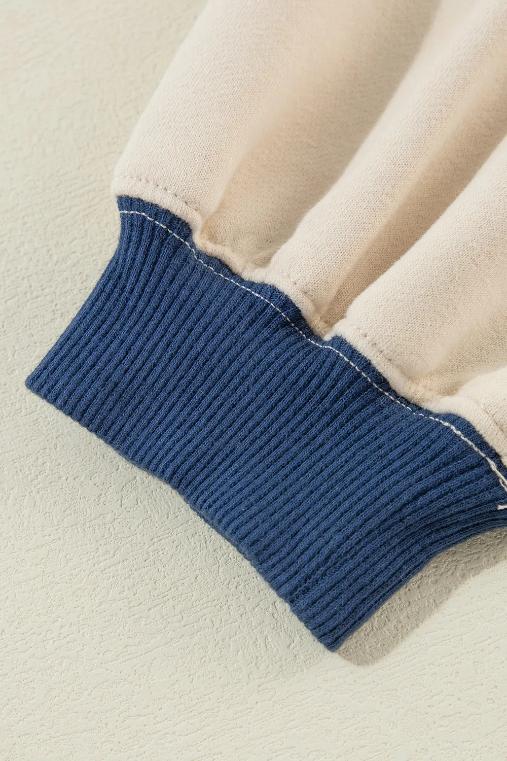 Contrast Round Neck Long Sleeve Sweatshirt, image 3