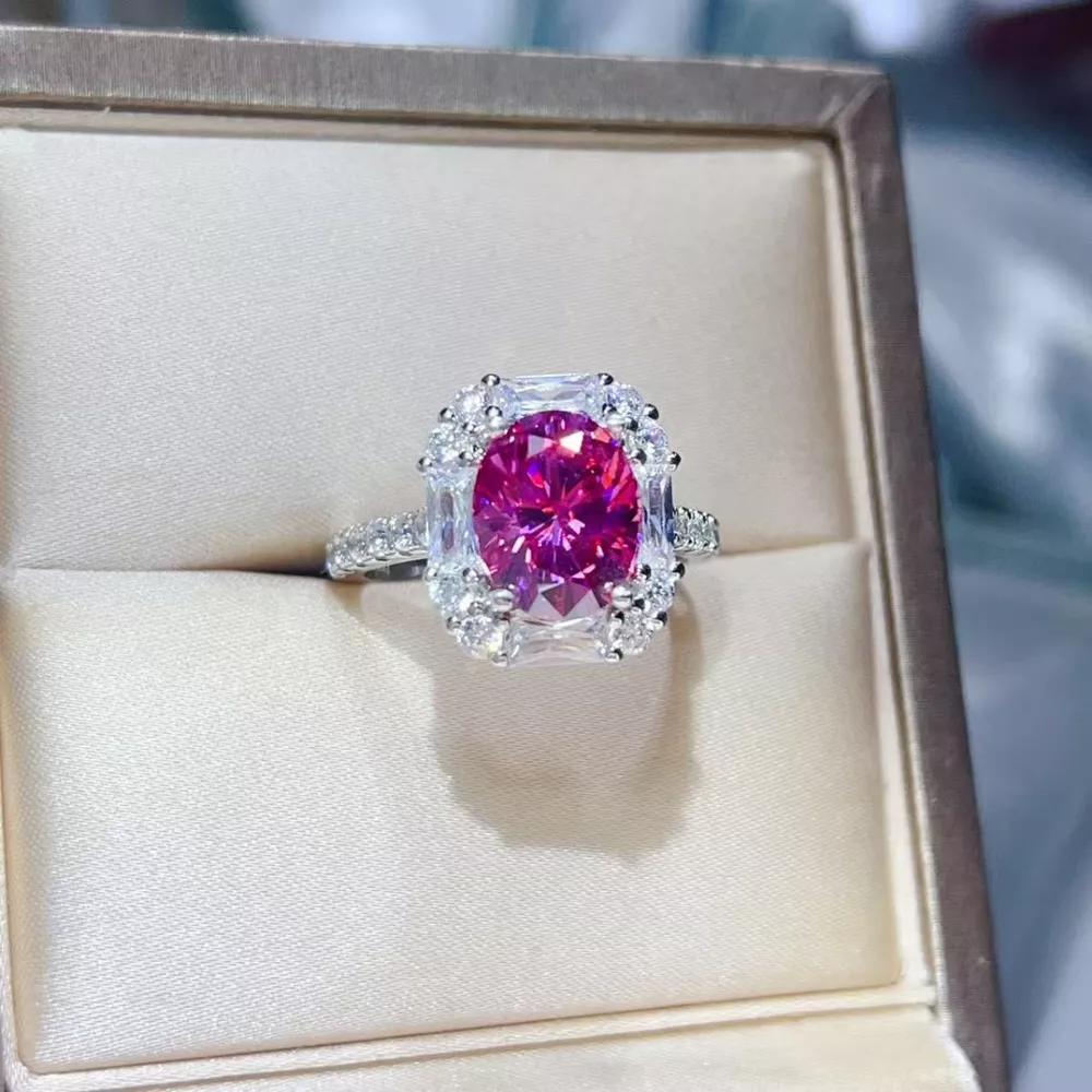 3 Carat Moissanite 925 Sterling Silver Ring, image 2