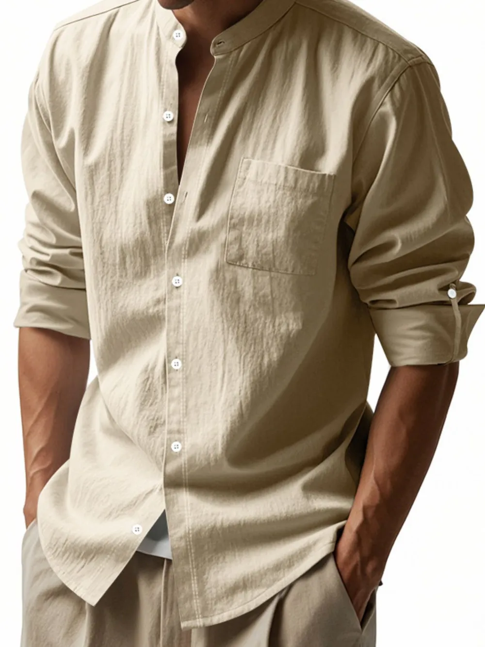 Men's Full Size Button Down Long Sleeve Shirt Plus Size, image 8